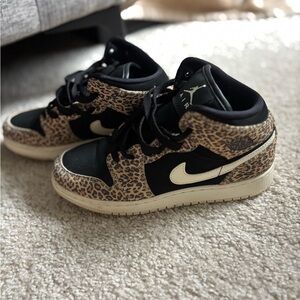 Air Jordan- Nike Kids Leopard Print Sneakers